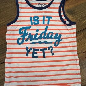 ✨OshKosh B'gosh Kids Tank Top - Orange Stripes & Blue Text